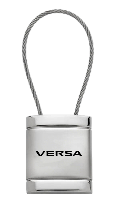 Versa Satin-Chrome Cable Key Fob - Silver