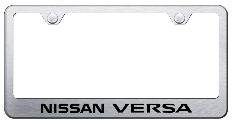 Nissan Versa Laser Etched Stainless Steel License Plate Frame - Finish:Brush