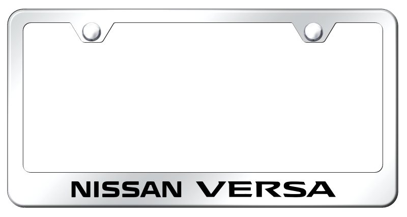 Nissan Versa Laser Etched Stainless Steel License Plate Frame - Finish:Mirror