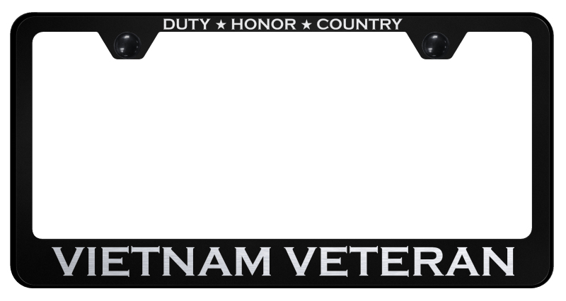 Vietnam Veteran Stainless Steel Frame - Laser Etched Black