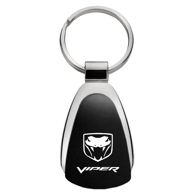Viper (Fangs) Teardrop Key Fob - Black