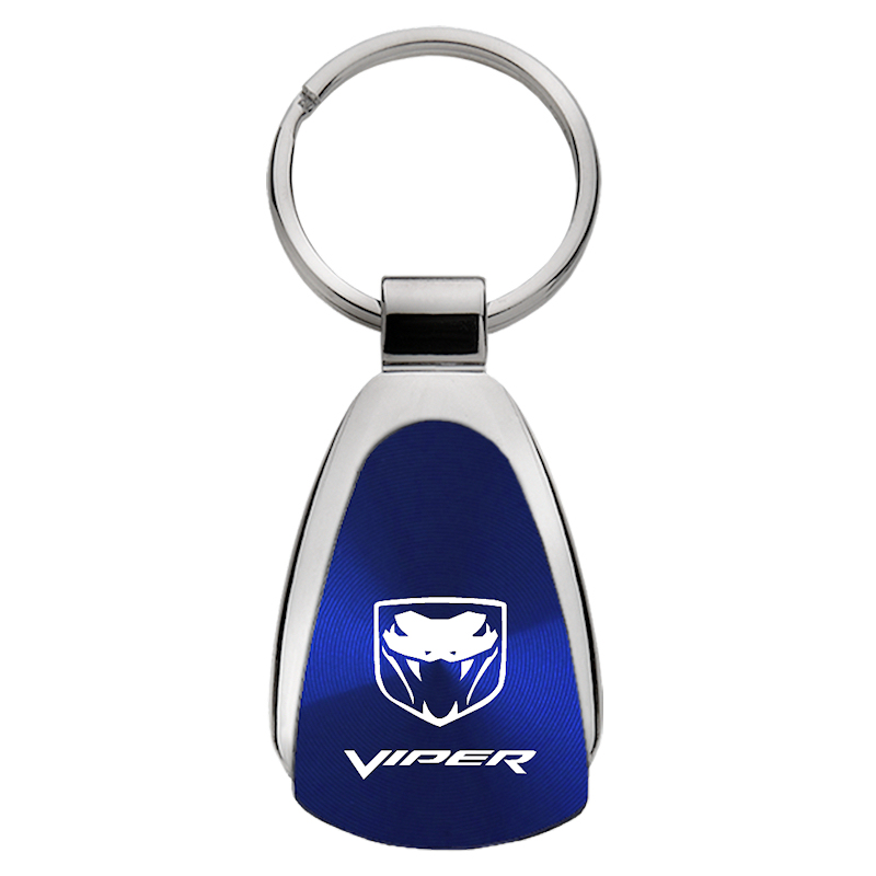 Viper (Fangs) Teardrop Key Fob - Blue