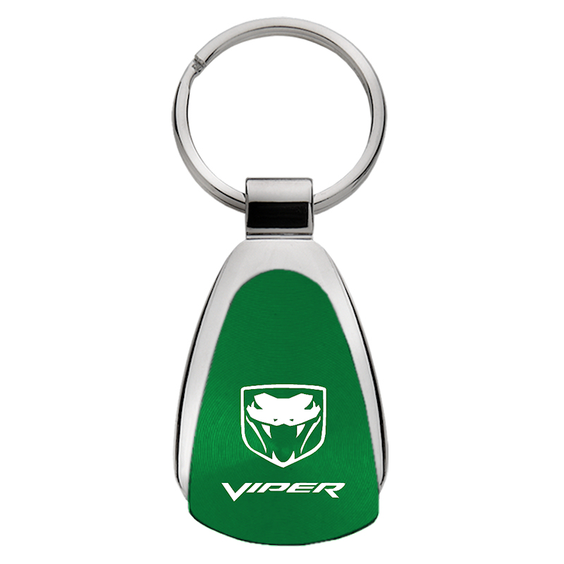 Viper (Fangs) Teardrop Key Fob - Green