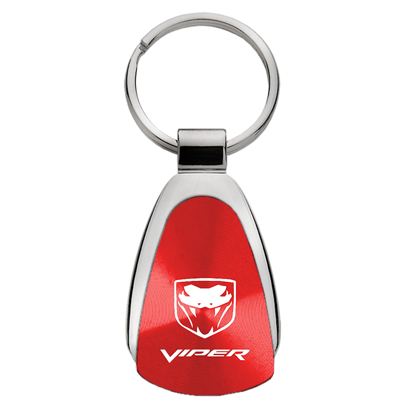 Viper (Fangs) Teardrop Key Fob - Red