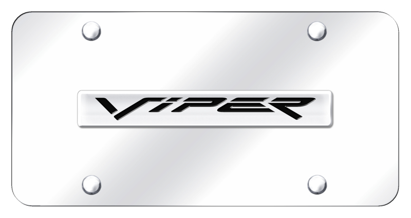Viper Name License Plate - Chrome on Mirrored