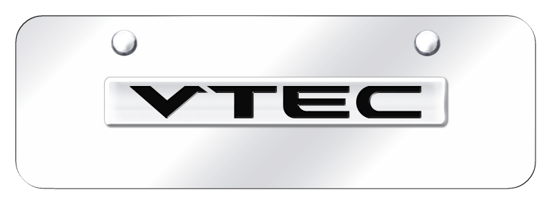 VTEC Name Mini Plate - Chrome on Mirrored