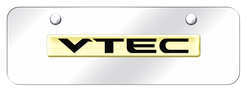 VTEC Name Mini Plate - Gold on Mirrored