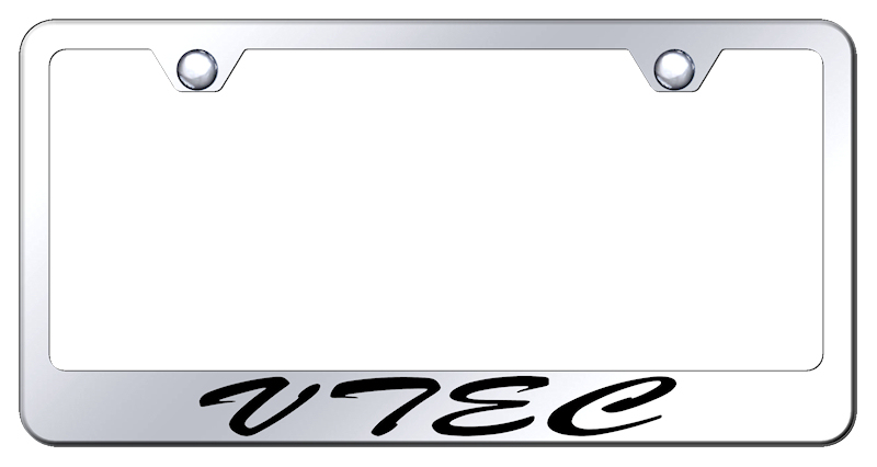 VTEC Script Stainless Steel Frame - Laser Etched Mirrored