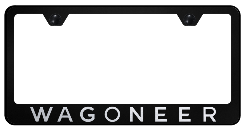 Wagoneer Stainless Steel Frame - Laser Etched Black