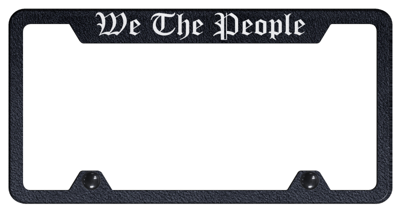 We The People Truck Cut-Out Frame - Etched Rugged Black