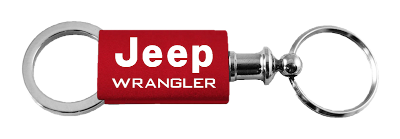 Wrangler Anodized Aluminum Valet Key Fob - Red