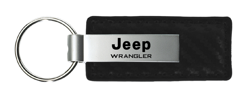 Wrangler Carbon Fiber Leather Key Fob - Black