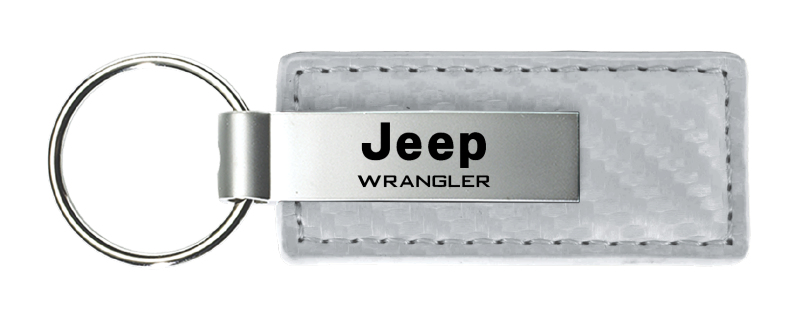 Wrangler Carbon Fiber Leather Key Fob - White