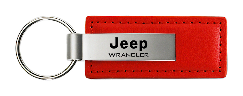 Wrangler Leather Key Fob - Red
