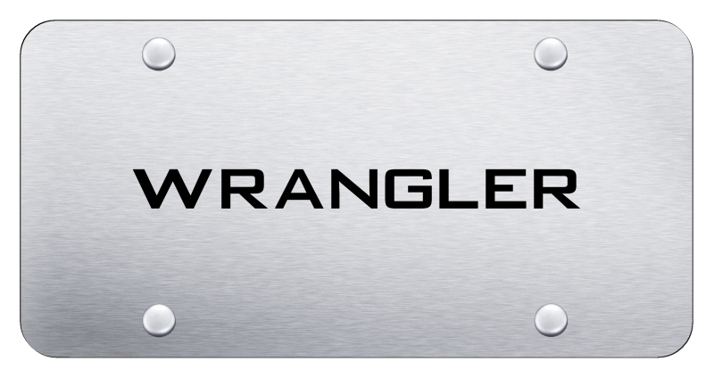 Wrangler (Name Only) License Plate - Laser Etched Brushed