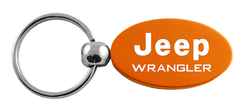 Wrangler Oval Key Fob - Orange