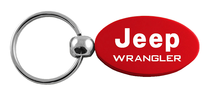 Wrangler Oval Key Fob - Red