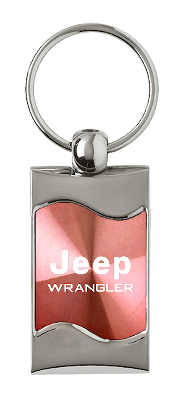 Wrangler Rectangular Wave Key Fob - Pink