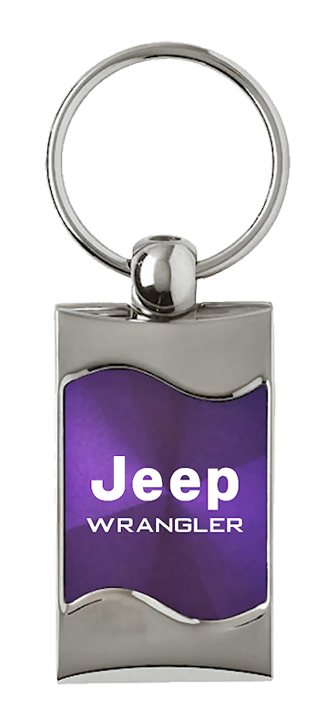 Wrangler Rectangular Wave Key Fob - Purple