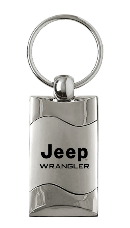 Wrangler Rectangular Wave Key Fob - Silver