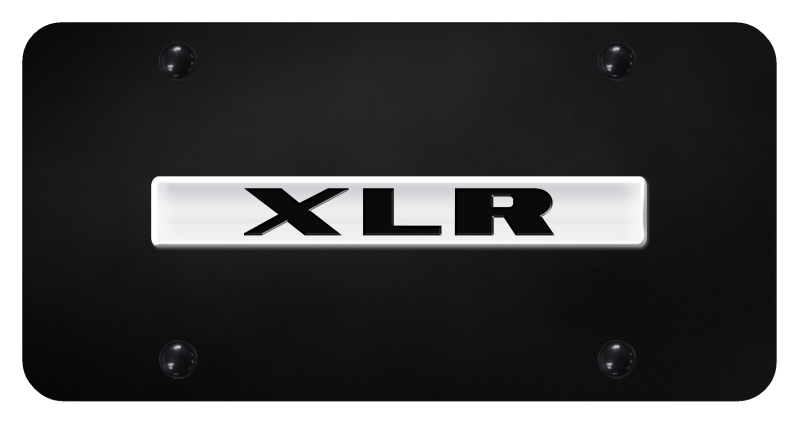 XLR Name License Plate - Chrome on Black