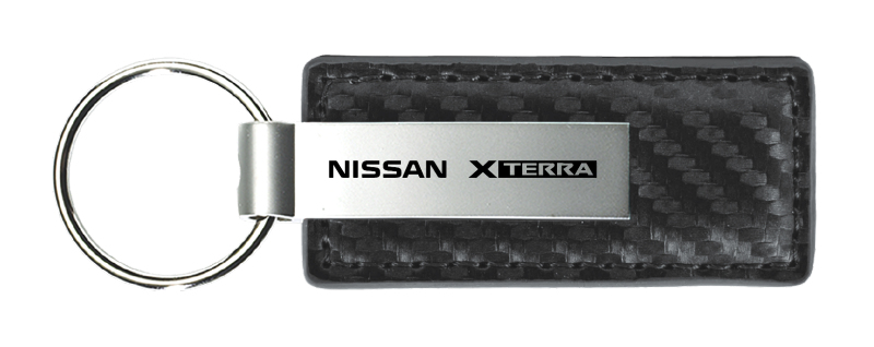 Xterra Carbon Fiber Leather Key Fob - Gun Metal