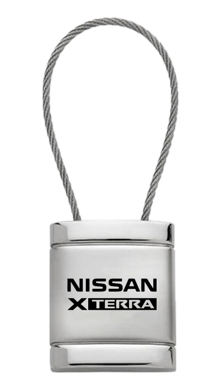 Xterra Satin-Chrome Cable Key Fob - Silver