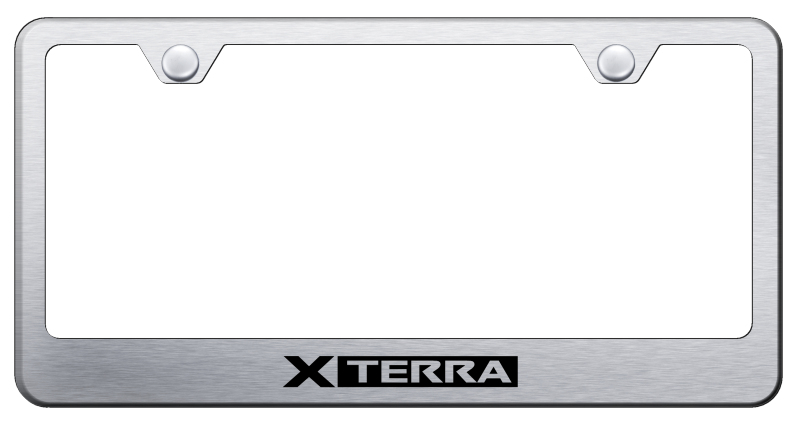 Nissan Xterra Laser Etched Stainless Steel License Plate Frame - Finish:Brush