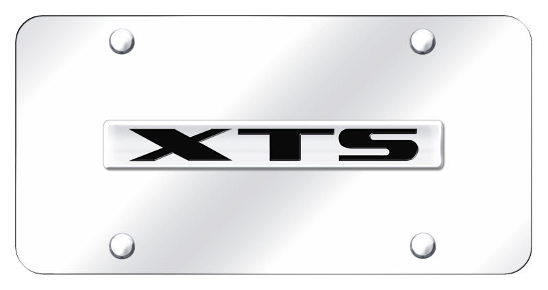XTS Name License Plate - Chrome on Mirrored