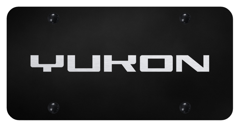 Yukon License Plate - Laser Etched Black