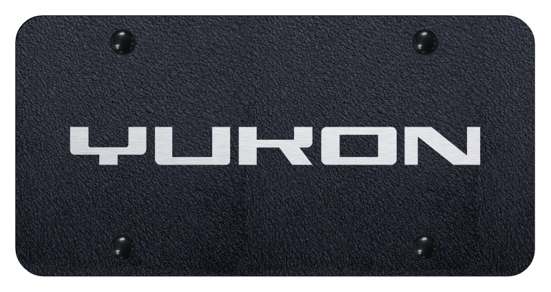 Yukon License Plate - Laser Etched Rugged Black