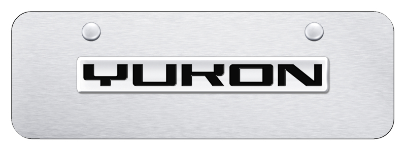 Yukon Name Mini Plate - Chrome on Brushed