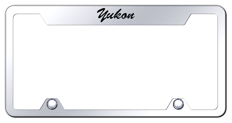 Yukon Script Steel Truck Cut-Out Frame - Etched Mirrored