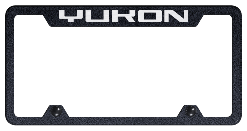 Yukon Steel Truck Cut-Out Frame - Laser Etched Rugged Black