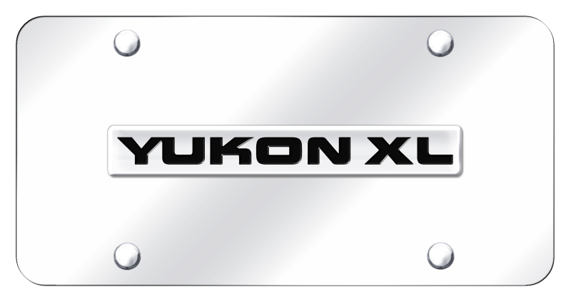 Yukon XL Name License Plate - Chrome on Mirrored
