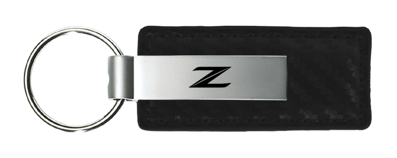 Z (New) Carbon Fiber Leather Key Fob - Black