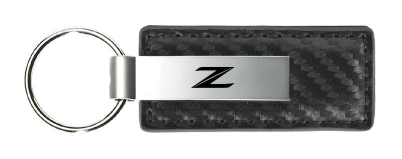 Z (New) Carbon Fiber Leather Key Fob - Gun Metal