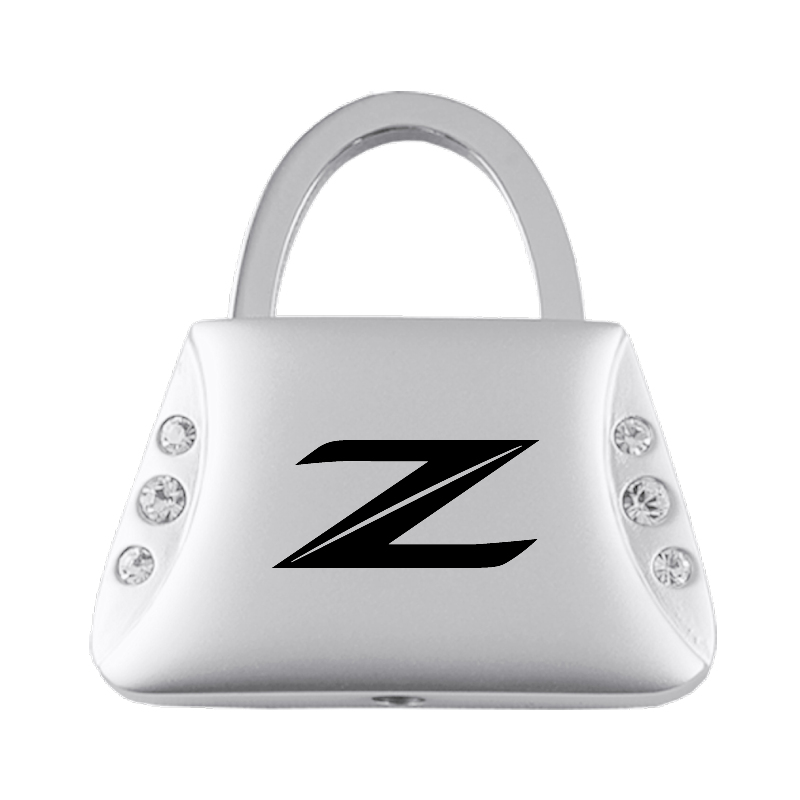Z (New) Jeweled Purse Key Fob - Silver