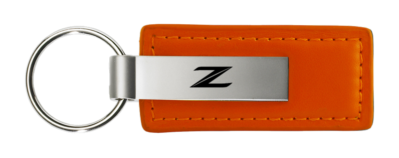 Z (New) Leather Key Fob - Orange