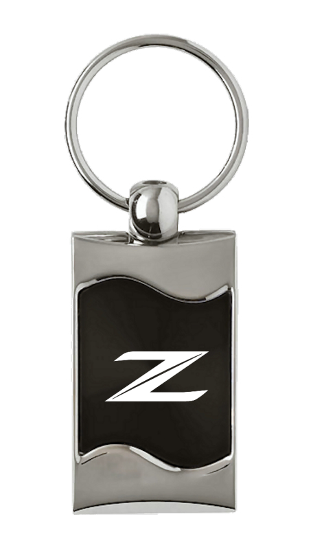 Z (New) Rectangular Wave Key Fob - Black