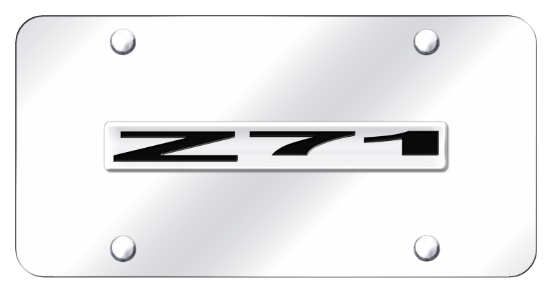 Z71 Name License Plate - Chrome on Mirrored