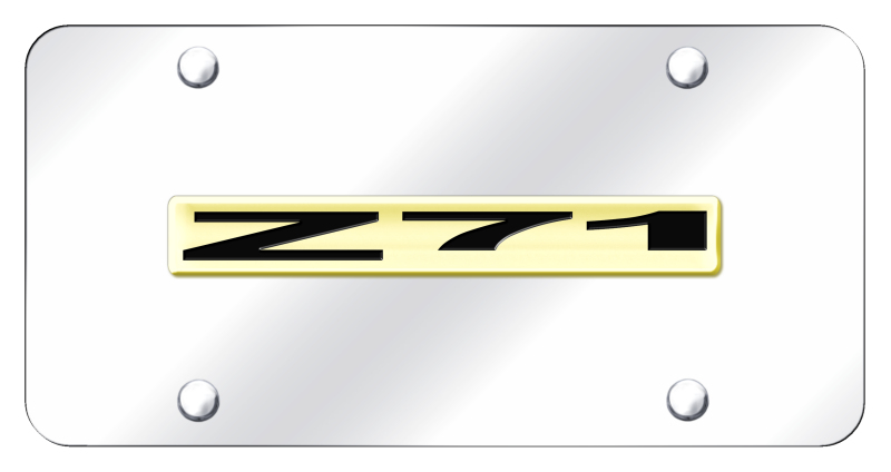 Z71 Name License Plate - Gold on Mirrored