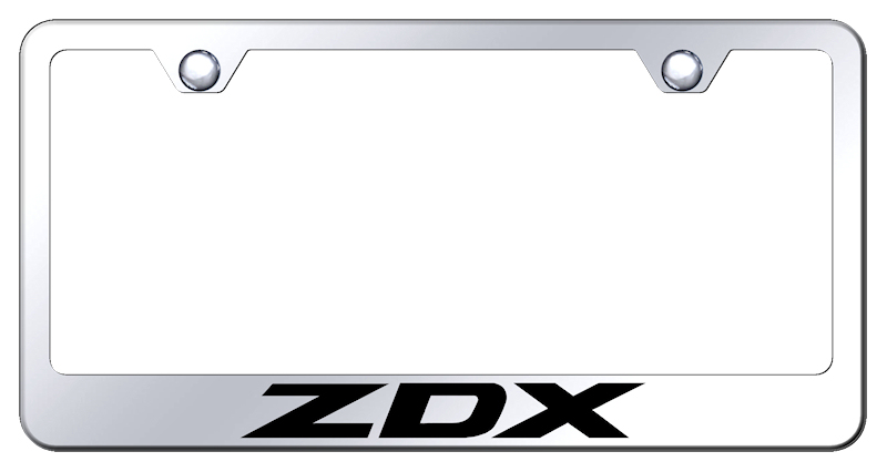 Acura ZDX Laser Etched Stainless Steel License Plate Frame - Finish:Mirror