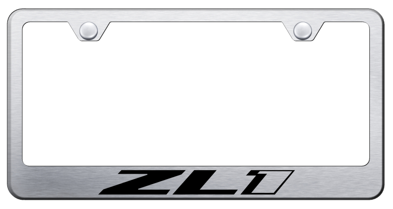Chevy Camaro ZL1 Laser Etched Stainless Steel License Plate Frame - Finish:Brush