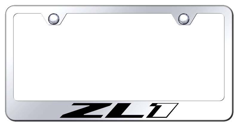 Chevy Camaro ZL1 Laser Etched Stainless Steel License Plate Frame - Finish:Mirror
