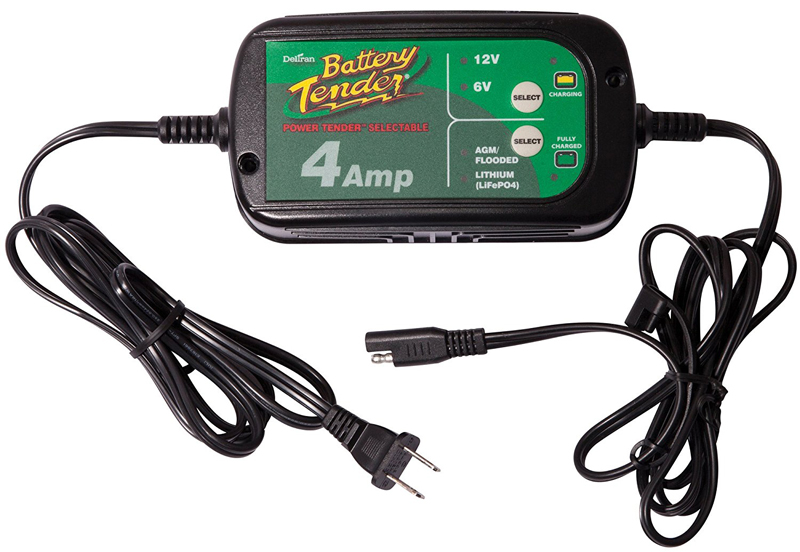 6V & 12V Switchable Battery Tender Battery Charger (4 Amps)