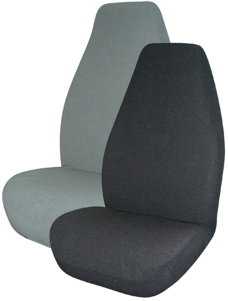 Terry Velour Universal Bucket Seat Covers (Pair) - Color:Black