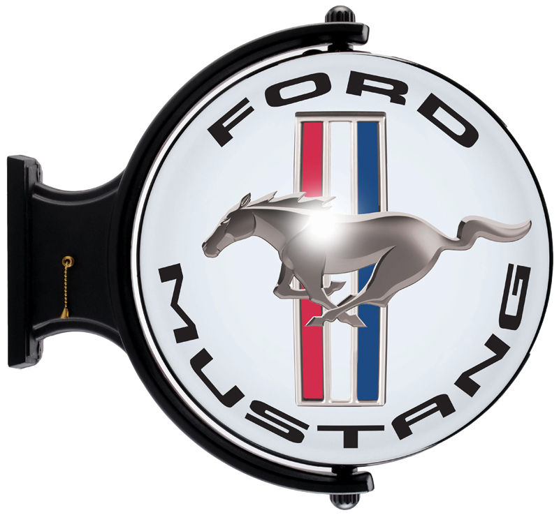 Ford Mustang Red, White & Blue Revolving Wall Light