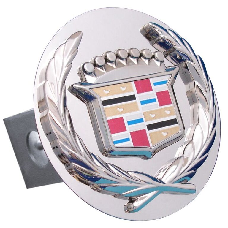 Chrome Old Cadillac Logo Stainless Steel Hitch Plug