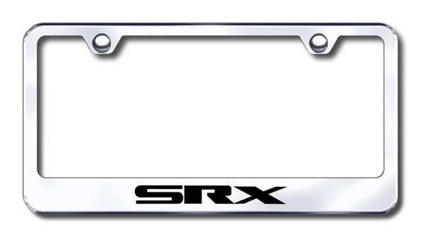 Cadillac SRX Laser Etched Stainless Steel License Plate Frame - Finish:Brush